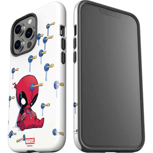 Marvel Deadpool Babypool Playing iPhone 15 Pro Impact Case